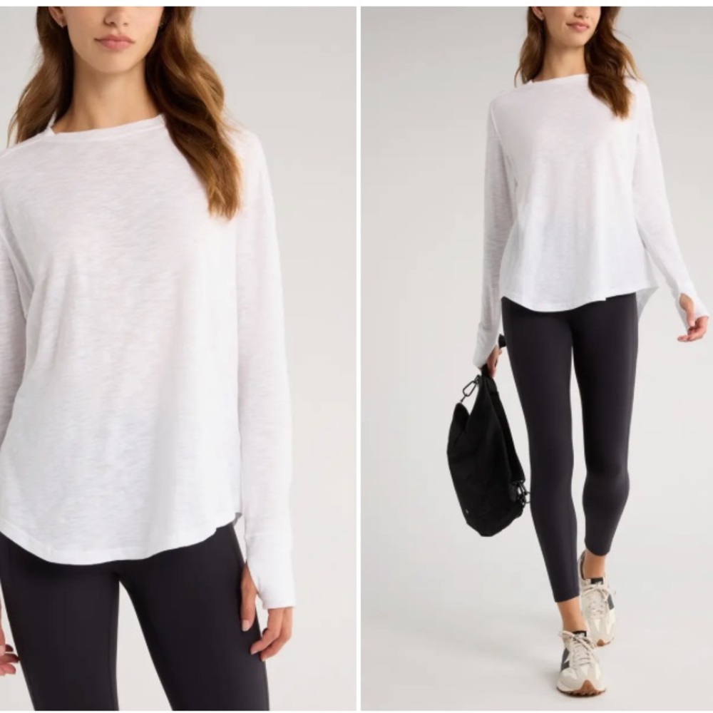 Zella Relaxed Washed 2.0 Long Sleeve Slub Tee